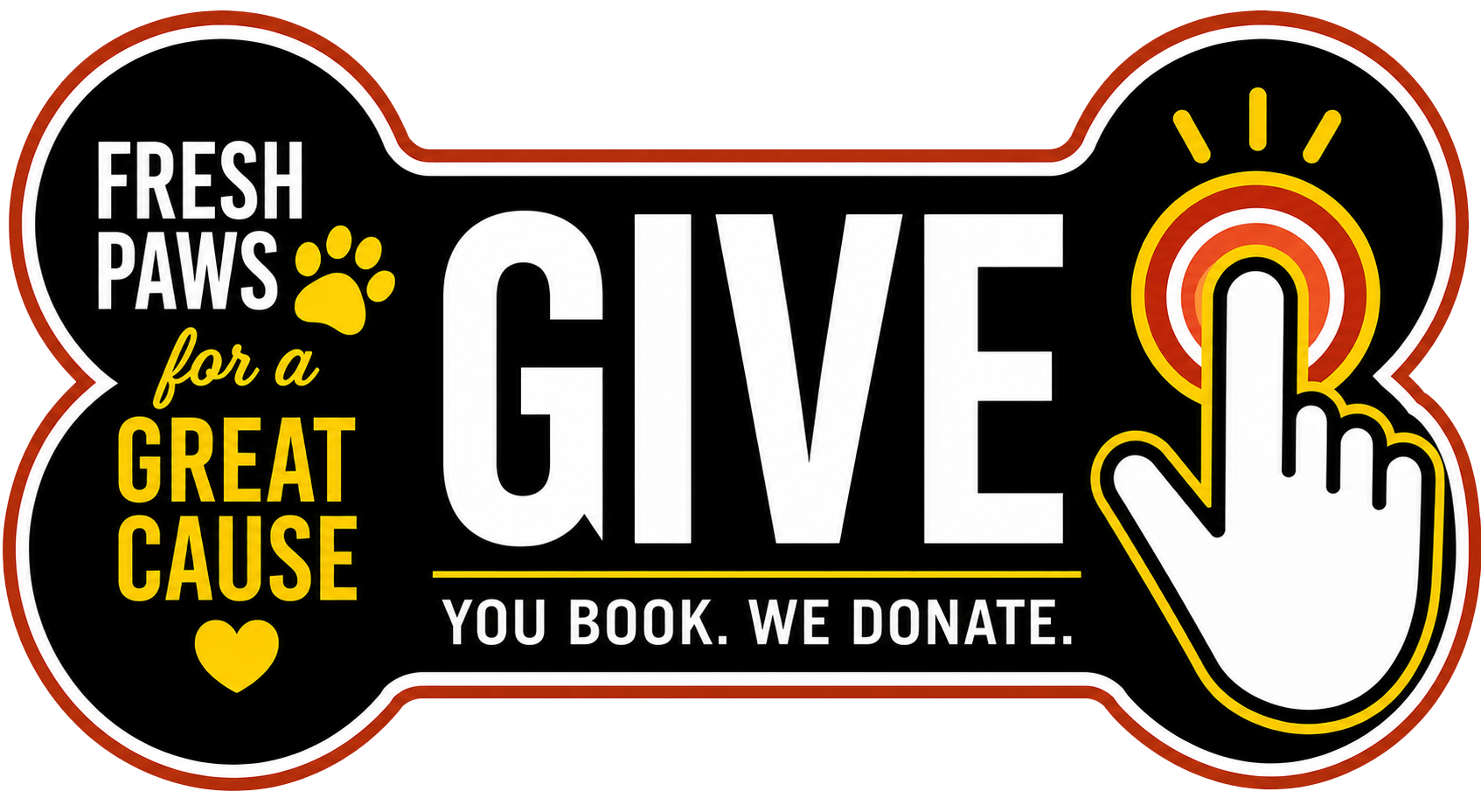 fresh-paws-great-cause-save-a-mutt-dog-grooming-everett-wa Fresh Paws for a Great Cause campaign badge for Four-Legged Fun Zone supporting Save A Mutt rescue through qualifying dog grooming and nail trim appointments in Everett WA